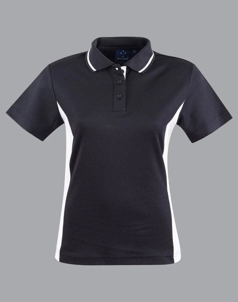 Teammate Polo Shirt Ladies  PS74 Casual Wear Winning Spirit 8 Black/White